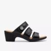 Women’s Emily 2 Adella Black Leather Heeled Sandals