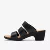Women’s Emily 2 Adella Black Leather Heeled Sandals