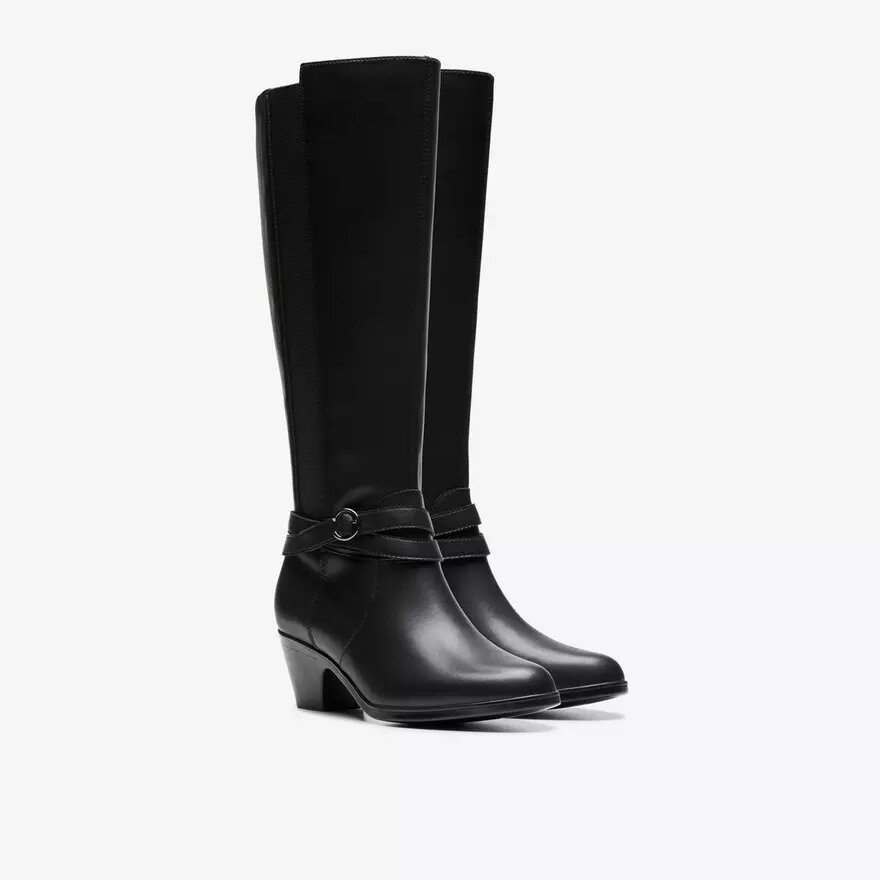 Women’s Emily 2 Dream Black Leather Knee High Boots Women’s Emily 2 Dream Black Leather Knee High Boots