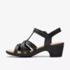 Women’s Emily 2 Rose Black Leather Heeled Sandals