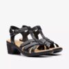 Women’s Emily 2 Rose Black Leather Heeled Sandals