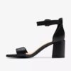Women’s Ezoria Mae Black Leather Heeled Sandals