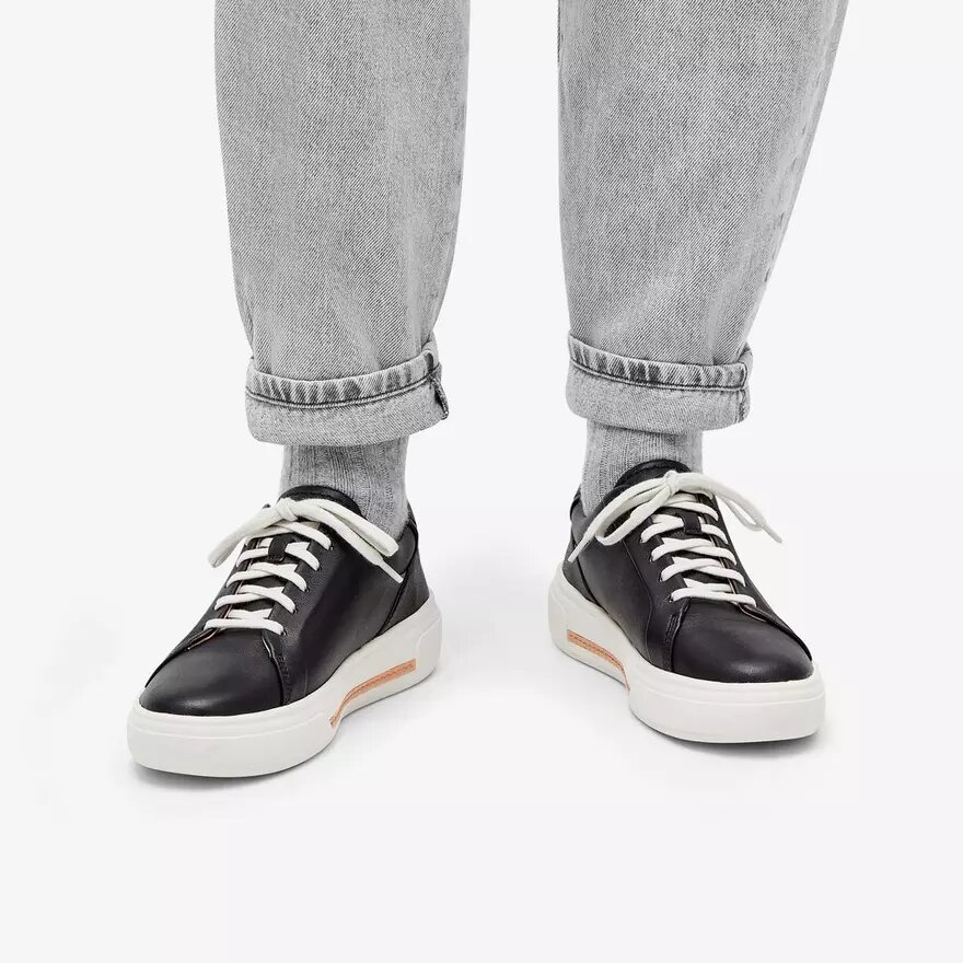 Women’s Hollyhock Walk Black Leather Sneakers Women’s Hollyhock Walk Black Leather Sneakers