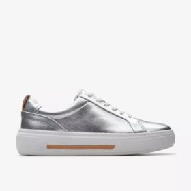 Women’s Hollyhock Walk Silver Leather Sneakers