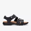 Women’s Kitly Ave Black Leather Flat Sandals Women’s Kitly Ave Black Leather Flat Sandals