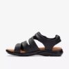 Women’s Kitly Ave Black Leather Flat Sandals Women’s Kitly Ave Black Leather Flat Sandals