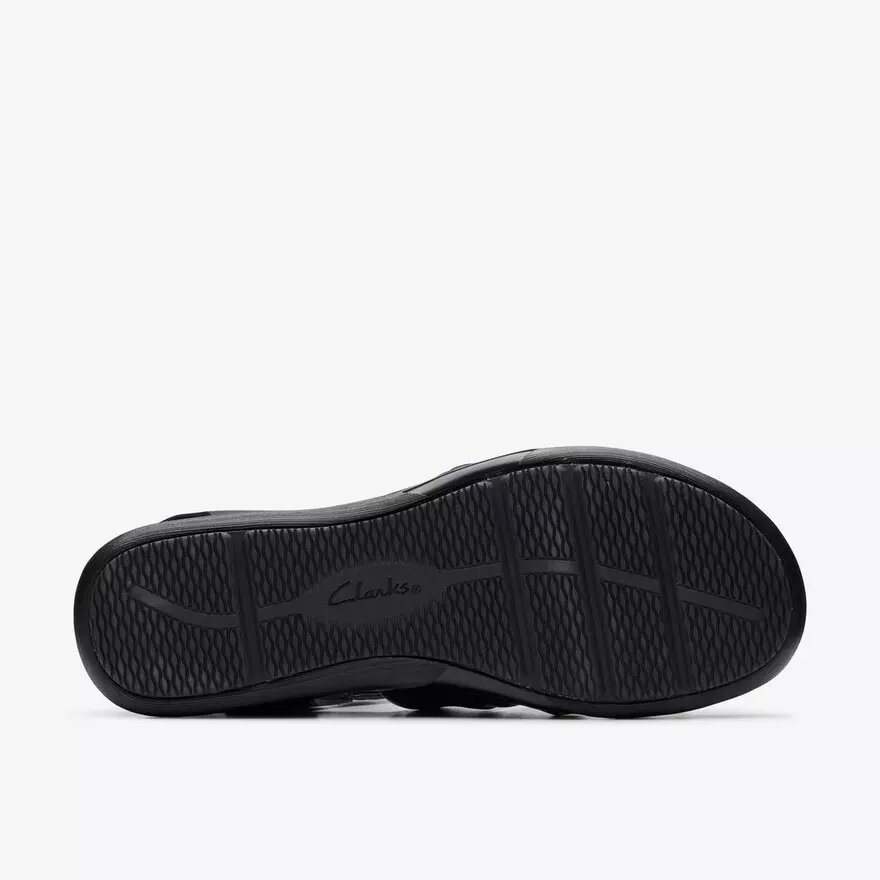 Women’s Kitly Ave Black Leather Flat Sandals Women’s Kitly Ave Black Leather Flat Sandals