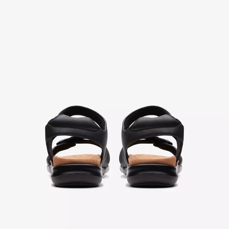 Women’s Kitly Ave Black Leather Flat Sandals Women’s Kitly Ave Black Leather Flat Sandals