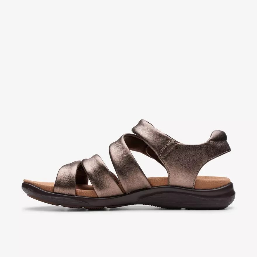 Women’s Kitly Ave Bronze Leather Flat Sandals Women’s Kitly Ave Bronze Leather Flat Sandals