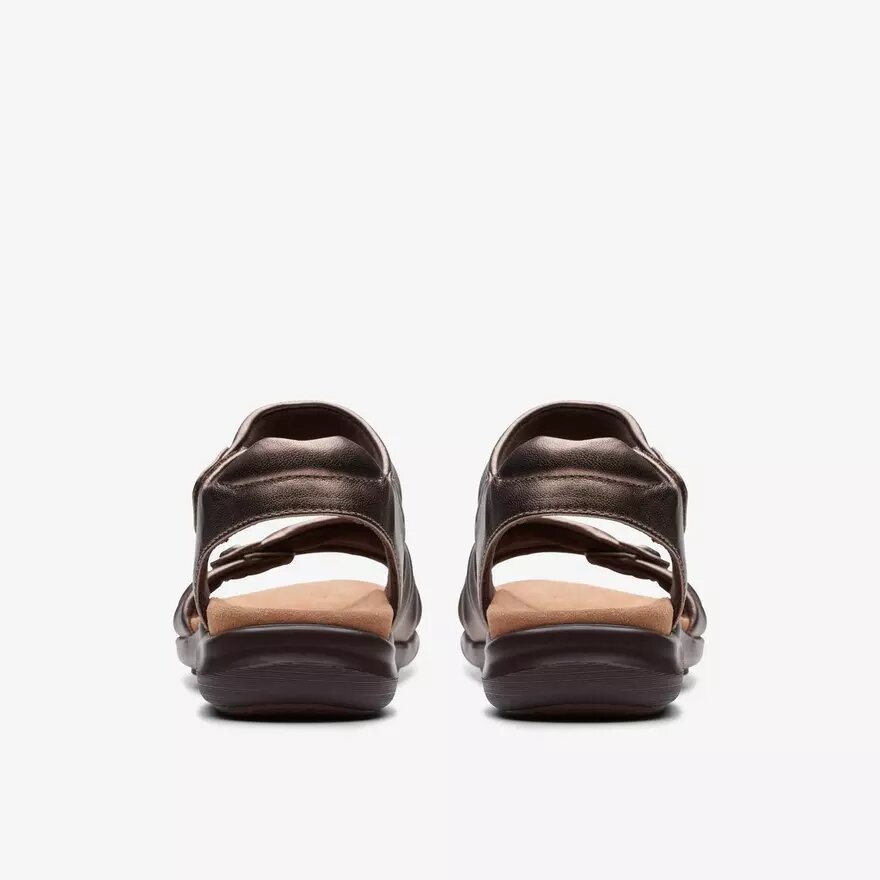 Women’s Kitly Ave Bronze Leather Flat Sandals Women’s Kitly Ave Bronze Leather Flat Sandals