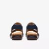 Women’s Kitly Ave Navy Leather Flat Sandals Women’s Kitly Ave Navy Leather Flat Sandals
