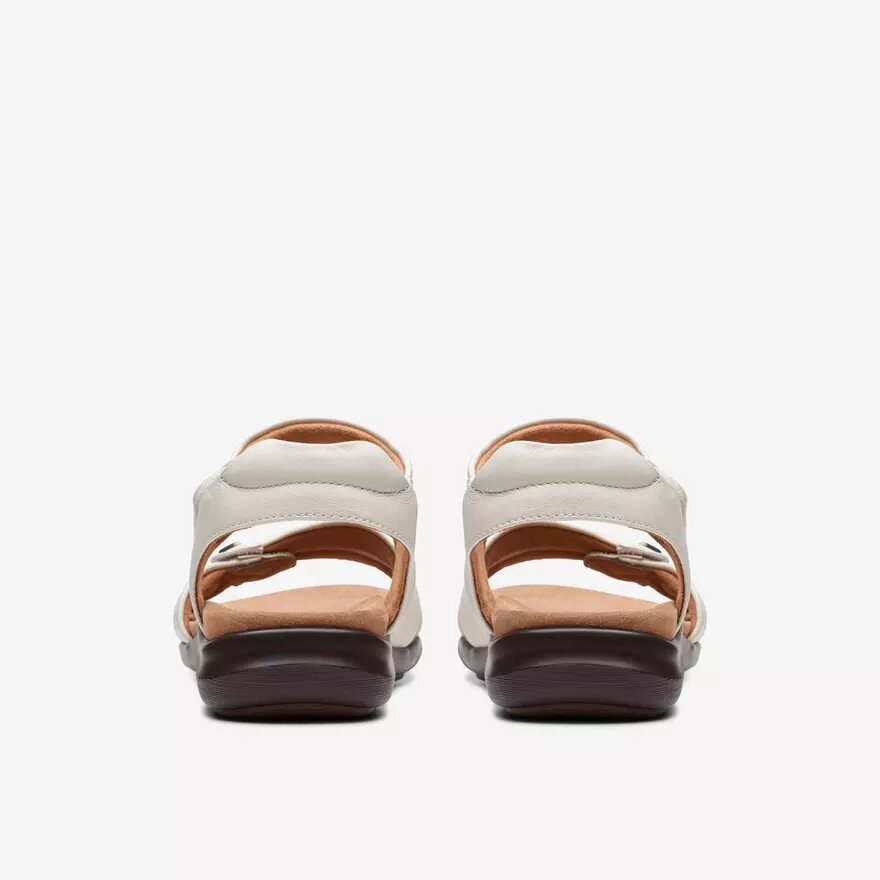 Women’s Kitly Ave off White Leather Flat Sandals Women’s Kitly Ave off White Leather Flat Sandals