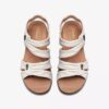 Women’s Kitly Ave off White Leather Flat Sandals Women’s Kitly Ave off White Leather Flat Sandals