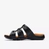 Women’s Kitly Slide Black Leather Flat Sandals Women’s Kitly Slide Black Leather Flat Sandals