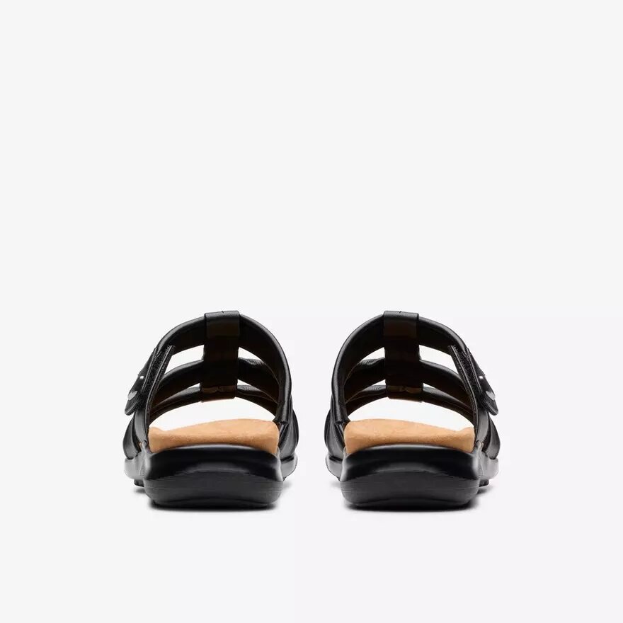Women’s Kitly Slide Black Leather Flat Sandals Women’s Kitly Slide Black Leather Flat Sandals