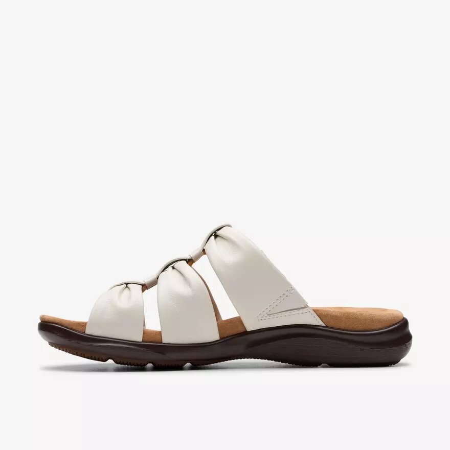 Women’s Kitly Slide Cream Leather Flat Sandals Women’s Kitly Slide Cream Leather Flat Sandals