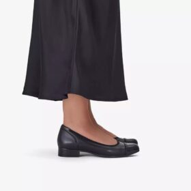 Women’s Krystine May Black Leather Slip Ons