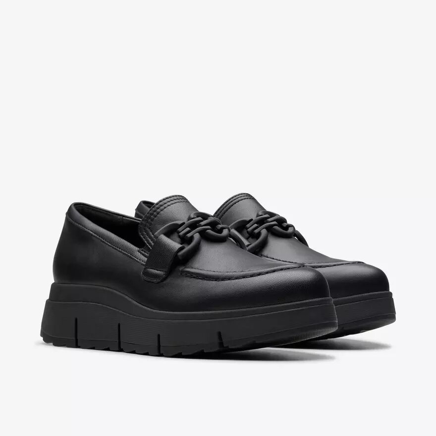 Women’s Loriini Izzy Black Leather Loafers Women’s Loriini Izzy Black Leather Loafers