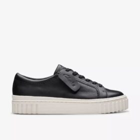 Women’s Mayhill Walk Black Leather Sneakers