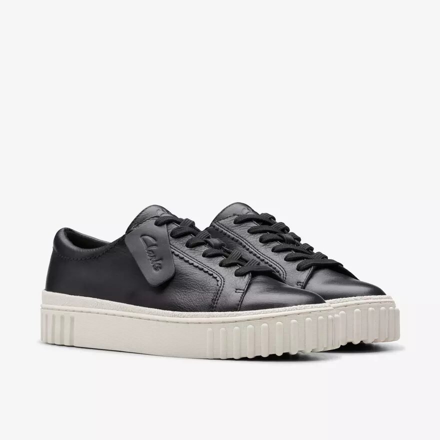 Women’s Mayhill Walk Black Leather Sneakers Women’s Mayhill Walk Black Leather Sneakers