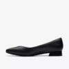 Women’s Natalyn Wish Black Leather Ballerina Flats