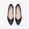 Women’s Natalyn Wish Black Leather Ballerina Flats