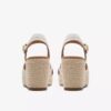 Women’s Sabina Strap Cream Leather Wedges Women’s Sabina Strap Cream Leather Wedges