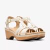 Women’s Seannah Madi Cream Leather Wedges