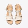 Women’s Seannah Madi Cream Leather Wedges