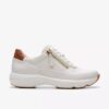 Women’s Tivoli Zip off White Leather Sneakers