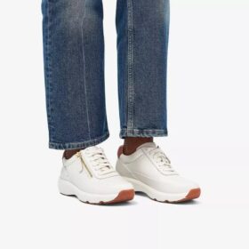 Women’s Tivoli Zip off White Leather Sneakers