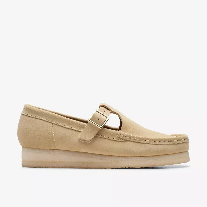 Women’s Wallabee T-Bar Maple Suede Moccasins Women’s Wallabee T-Bar Maple Suede Moccasins