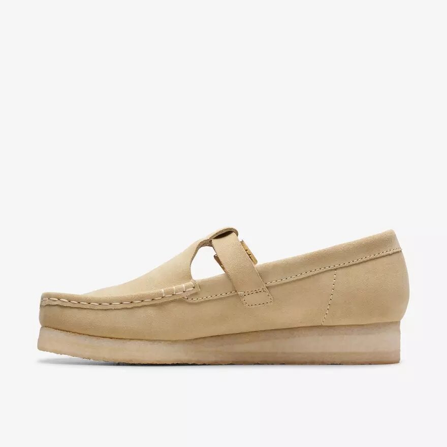 Women’s Wallabee T-Bar Maple Suede Moccasins Women’s Wallabee T-Bar Maple Suede Moccasins