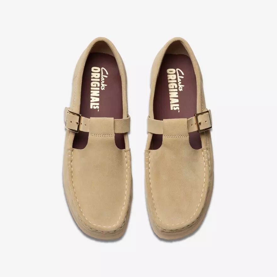 Women’s Wallabee T-Bar Maple Suede Moccasins Women’s Wallabee T-Bar Maple Suede Moccasins