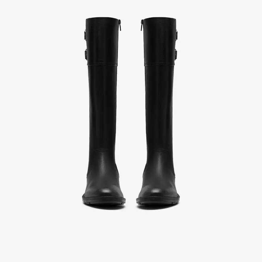 Womens Adalynn Hope Black Leather Knee High Boots Womens Adalynn Hope Black Leather Knee High Boots