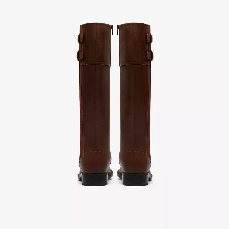 Womens Adalynn Hope British Tan Leather Knee High Boots Womens Adalynn Hope British Tan Leather Knee High Boots