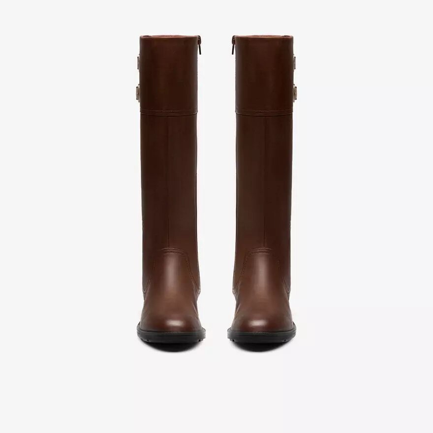Womens Adalynn Hope British Tan Leather Knee High Boots Womens Adalynn Hope British Tan Leather Knee High Boots