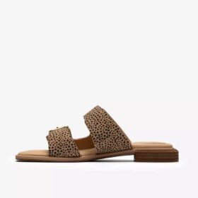 Womens Ariany Bay Animal Print Flat Sandals