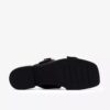 Womens Ariany Bay Black Leather Flat Sandals Womens Ariany Bay Black Leather Flat Sandals