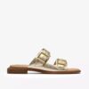 Womens Ariany Bay Soft Gold Flat Sandals Womens Ariany Bay Soft Gold Flat Sandals