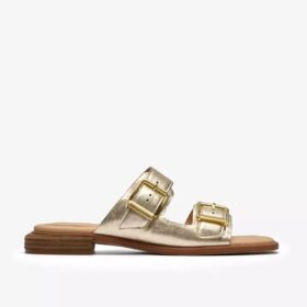Womens Ariany Bay Soft Gold Flat Sandals