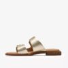 Womens Ariany Bay Soft Gold Flat Sandals Womens Ariany Bay Soft Gold Flat Sandals
