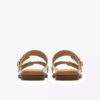 Womens Ariany Bay Soft Gold Flat Sandals Womens Ariany Bay Soft Gold Flat Sandals
