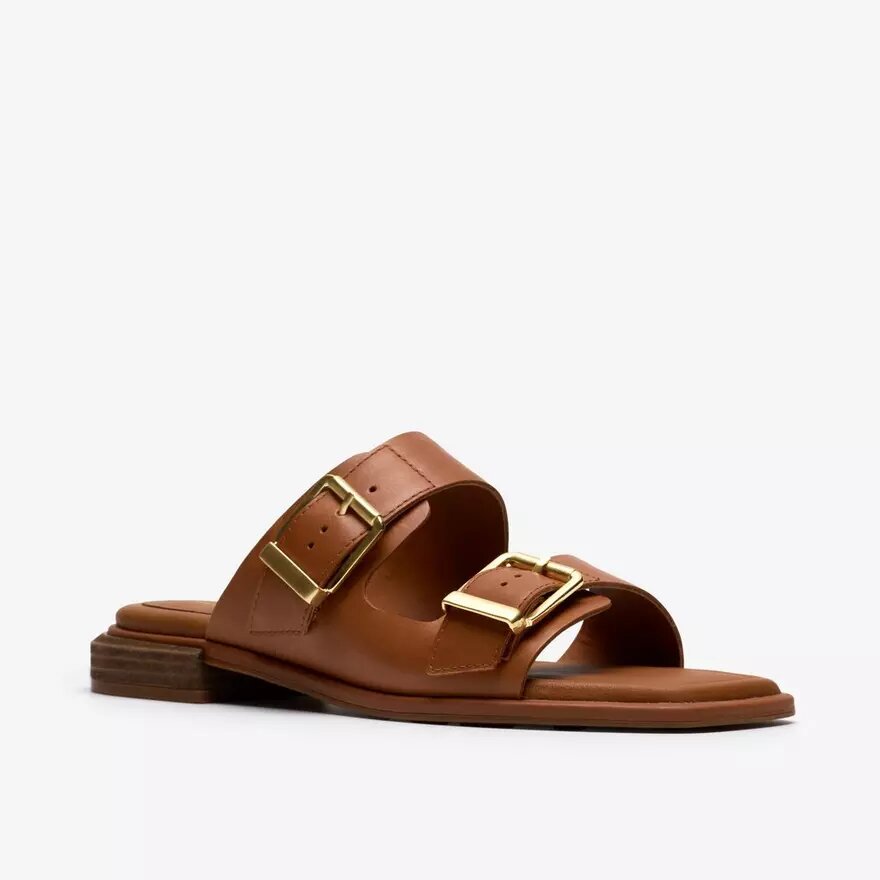 Womens Ariany Bay Tan Leather Flat Sandals Womens Ariany Bay Tan Leather Flat Sandals