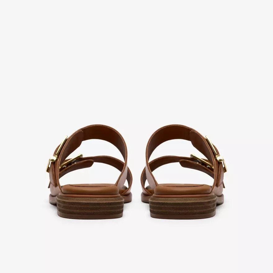 Womens Ariany Bay Tan Leather Flat Sandals Womens Ariany Bay Tan Leather Flat Sandals