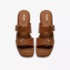 Womens Ariany Bay Tan Leather Flat Sandals Womens Ariany Bay Tan Leather Flat Sandals