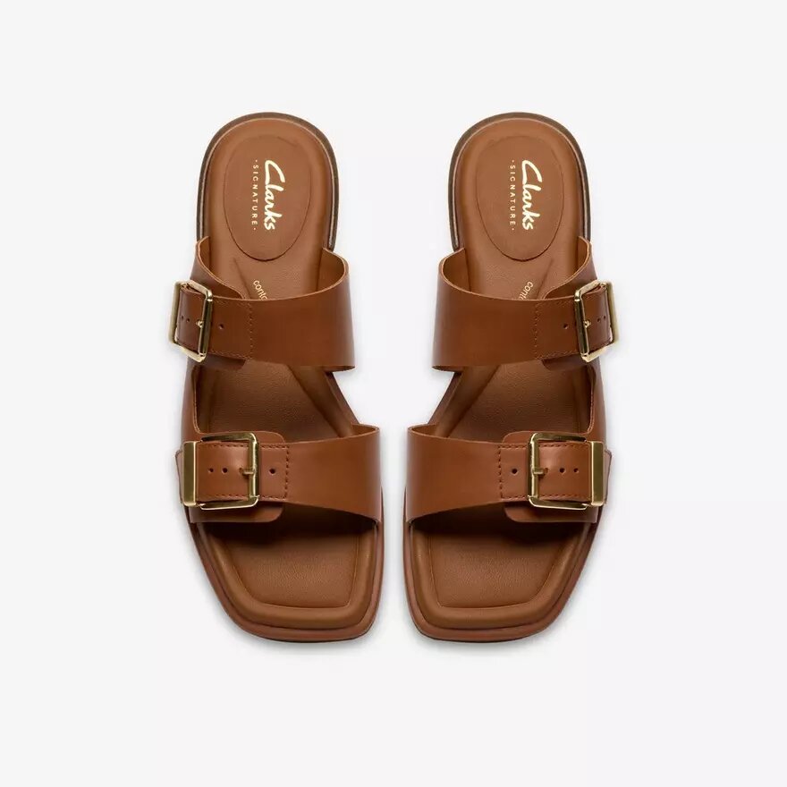 Womens Ariany Bay Tan Leather Flat Sandals Womens Ariany Bay Tan Leather Flat Sandals