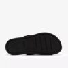 Womens Arwell Step Black Leather Flat Sandals Womens Arwell Step Black Leather Flat Sandals