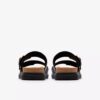 Womens Arwell Step Black Leather Flat Sandals Womens Arwell Step Black Leather Flat Sandals
