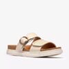 Womens Arwell Step Cream Leather Flat Sandals Womens Arwell Step Cream Leather Flat Sandals